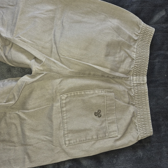 TNA Light Khaki Elastic-Waist Pants - Picture 3 of 3